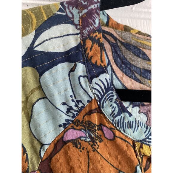 Jane‎ Delancey Womens Large Tunic Gold Mettalic Stripe - Picture 2 of 8